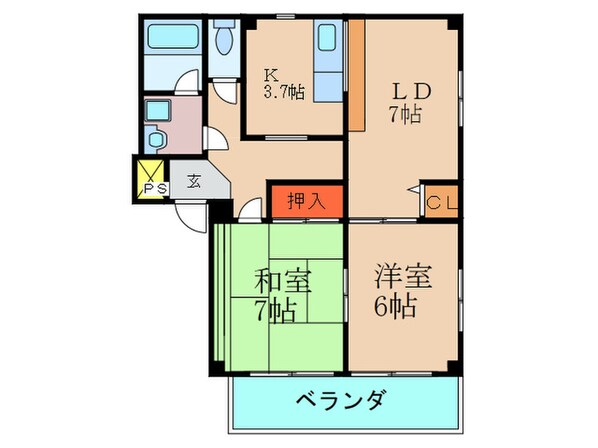 グレ－スコ－ト３番館の物件間取画像